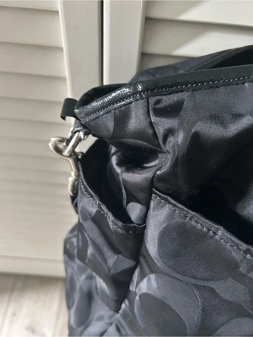 Coach Black Signature Nylon Laptop Tote